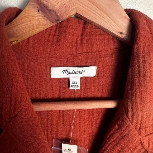 Madewell Womens Lightspun Belted Safari Romper Button-Down Tie-Waist  Sz XXS - Picture 3 of 14